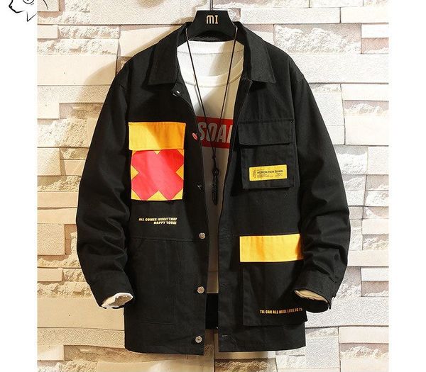 privathinker japanese autumn men's black jackets 2020 fashion pockets man coats patchwork male casual jacket outwear clothes cx200730, Black;brown
privathinker japanese autumn men's black jackets 2020 fashion pockets man coats patchwork male casual jacket outwear clothes cx200730, Black;brown