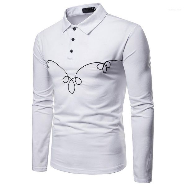 autumn mens designer polos long sleeve turn down collar solid color embroidery casual male clothing spring, White;black
autumn mens designer polos long sleeve turn down collar solid color embroidery casual male clothing spring, White;black