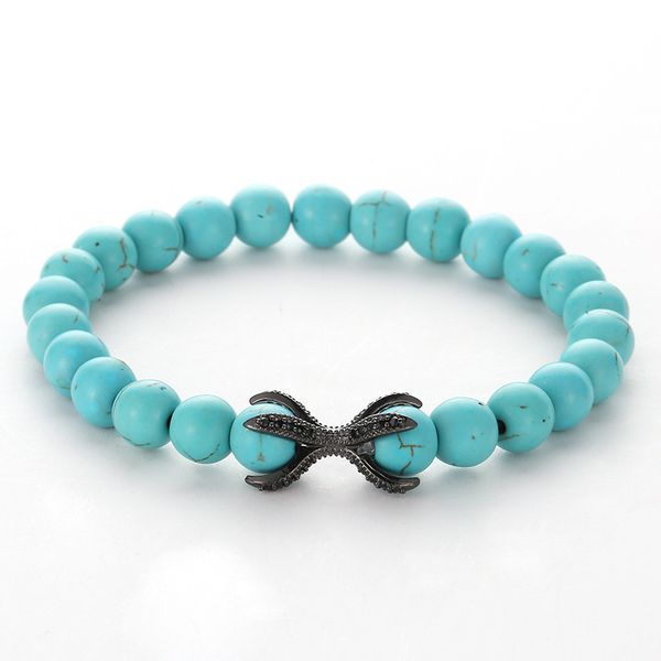 4 color angle claw alloy jewelry 8mm blue pine stone elastic bead bracelet classic micro inset black zircon bangle for men women
4 color angle claw alloy jewelry 8mm blue pine stone elastic bead bracelet classic micro inset black zircon bangle for men women