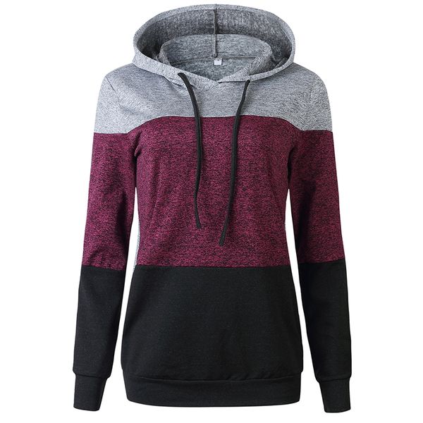 длинные рукава женщины hoodie топы осень-зима полосатый пуловер пэчворк моды шнуровка с капюшоном дамы толстовка casual, Black
длинные рукава женщины hoodie топы осень-зима полосатый пуловер пэчворк моды шнуровка с капюшоном дамы толстовка casual, Black