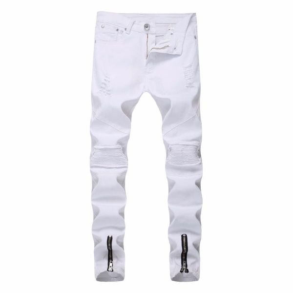 men's jeans 2021 fashion male europe united states design white zipper feet hole locomotive pleated hip hop, Blue
men's jeans 2021 fashion male europe united states design white zipper feet hole locomotive pleated hip hop, Blue