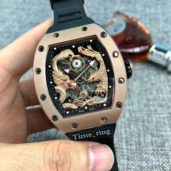 edition rm57-01 3d dragon and phoenix totem dial rose gold steel case japan miyota automatic movement mens watch rubber strap watches, Slivery;brown
edition rm57-01 3d dragon and phoenix totem dial rose gold steel case japan miyota automatic movement mens watch rubber strap watches, Slivery;brown