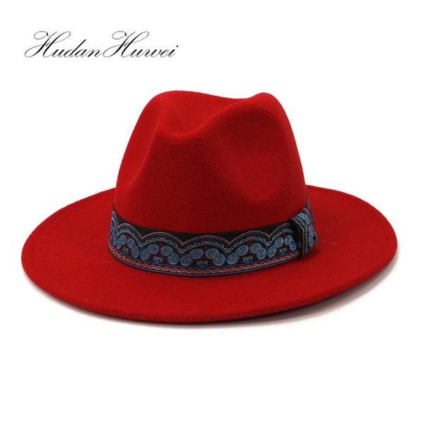 solid oversized women men wide brim panama wollen felt fedora jazz hat trilby cowboy elegant ladies hats caps, Blue;gray
solid oversized women men wide brim panama wollen felt fedora jazz hat trilby cowboy elegant ladies hats caps, Blue;gray