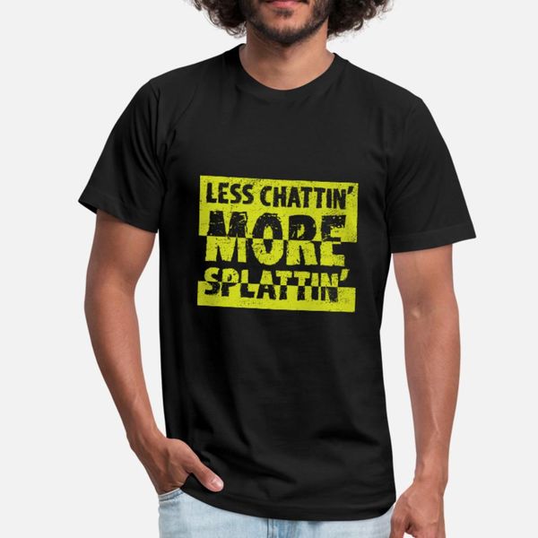 less chattin' more splattin' funny fitness quotes t shirt men custom short sleeve size s-3xl unique graphic new fashion spring aut, White;black
less chattin' more splattin' funny fitness quotes t shirt men custom short sleeve size s-3xl unique graphic new fashion spring aut, White;black