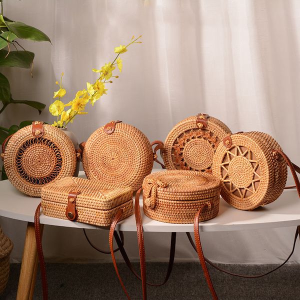 summer new handmade woven bow crossbody bag vintage rattan beach bag women small mini round shoulder bag hollow travel handbag
summer new handmade woven bow crossbody bag vintage rattan beach bag women small mini round shoulder bag hollow travel handbag