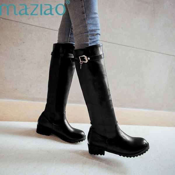 boots women's winter shoes natural wool leather knee brand buckle women mazaio, Black
boots women's winter shoes natural wool leather knee brand buckle women mazaio, Black