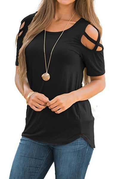 womens t shirt for summer casual hollow out solid colors women tees fashion ladies t shirts streetwear shirt size s-2xl, White
womens t shirt for summer casual hollow out solid colors women tees fashion ladies t shirts streetwear shirt size s-2xl, White