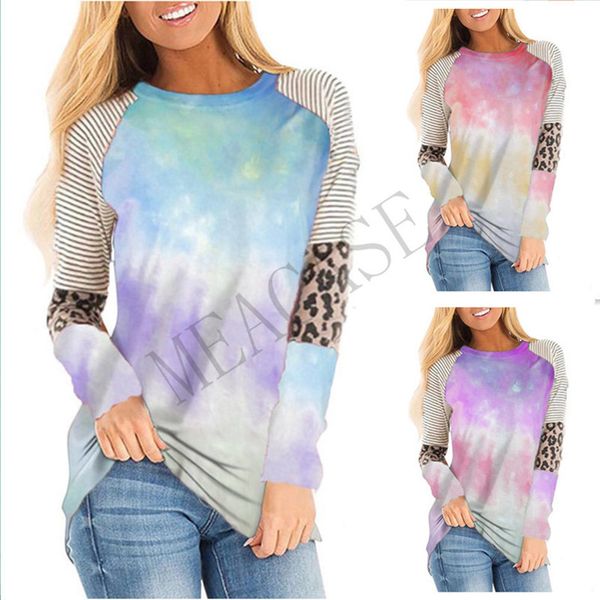 конструктор женщин одежда с длинным рукавом майка мода полосатый цвета галстук-краситель leopard фуфайки лоскутная цвет осени спорт casual л, White 
конструктор женщин одежда с длинным рукавом майка мода полосатый цвета галстук-краситель leopard фуфайки лоскутная цвет осени спорт casual л, White