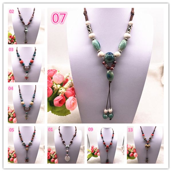 fashion ceramics beads pendant ethnic long necklace chain diy jewelry style color u pick, Silver
fashion ceramics beads pendant ethnic long necklace chain diy jewelry style color u pick, Silver