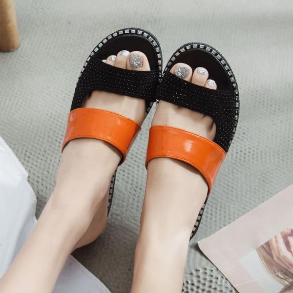 summer women slippers shoes fashion casual flat candy color flip flops indoor open peep toe slides beach shoes sandals #45, Black
summer women slippers shoes fashion casual flat candy color flip flops indoor open peep toe slides beach shoes sandals #45, Black