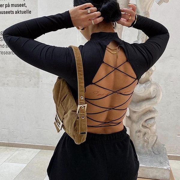 vertvie womon cotton hollow out yoga shirt bandage backless long sleeve harajuku bodycon streetwear knitted tees shirt, White;red
vertvie womon cotton hollow out yoga shirt bandage backless long sleeve harajuku bodycon streetwear knitted tees shirt, White;red