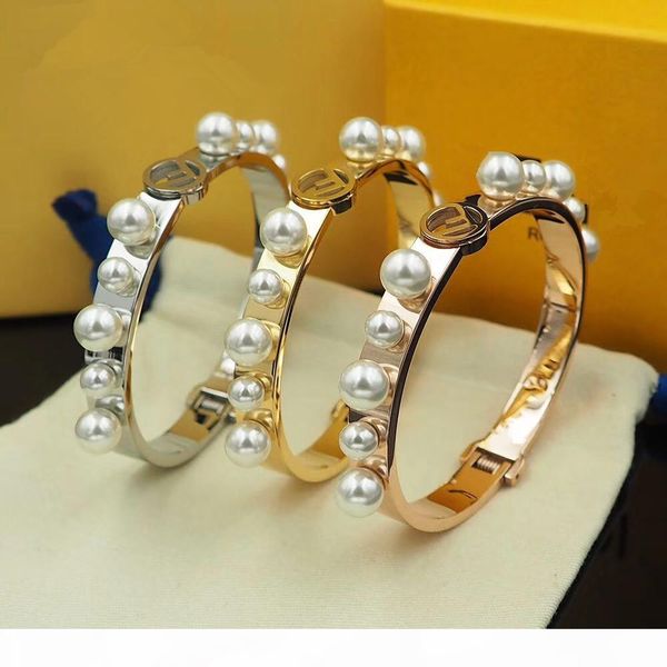 3 colors designer jewelry women bracelets fashion many white pearl bracelet stainless steel f bracelet accessories, Black
3 colors designer jewelry women bracelets fashion many white pearl bracelet stainless steel f bracelet accessories, Black