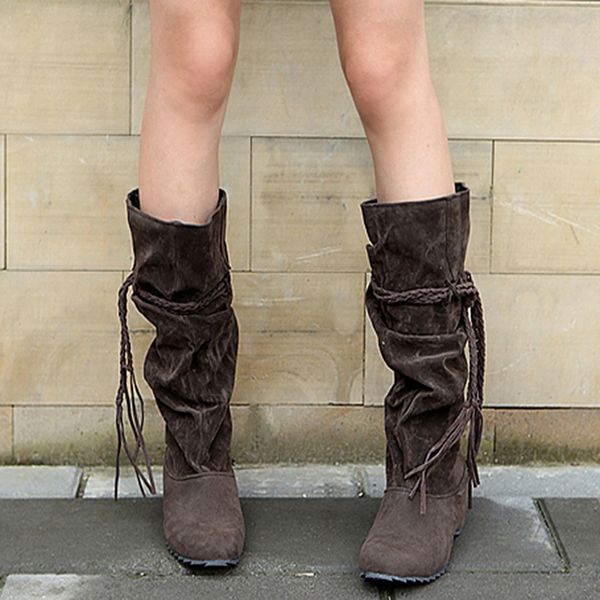 4 colors fringe boots 2020 low heel tassel moccasin flat knee high women boots plus size 35~43 drop shipping, Black
4 colors fringe boots 2020 low heel tassel moccasin flat knee high women boots plus size 35~43 drop shipping, Black