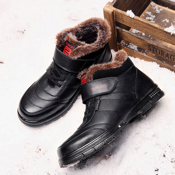 2020 genuine leather winter shoes men boots casual man snow boots warm fur shoes cold winter men ankle male a1895, Black
2020 genuine leather winter shoes men boots casual man snow boots warm fur shoes cold winter men ankle male a1895, Black