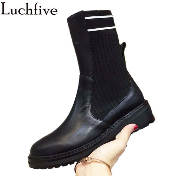 knitted elastic socks boots woman black genuine leather lace-up ankle boots autumn winter new slim women
knitted elastic socks boots woman black genuine leather lace-up ankle boots autumn winter new slim women