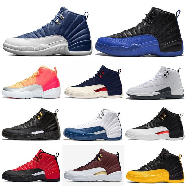 new 12 xii stone blue university gold reverse flu game dark concord ovo white men basketball shoes 12s playoff french blue sneakers, Black
new 12 xii stone blue university gold reverse flu game dark concord ovo white men basketball shoes 12s playoff french blue sneakers, Black