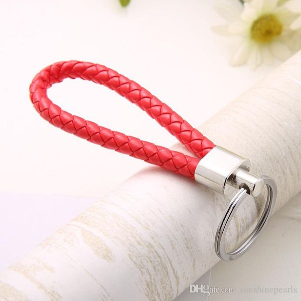 leather keychain braided woven keychain rope rings fit diy circle pendant key chains holder car keyrings high quality, Silver
leather keychain braided woven keychain rope rings fit diy circle pendant key chains holder car keyrings high quality, Silver