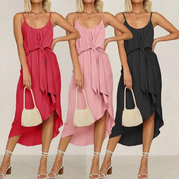 casual dresses plus size summer sundress celmia women straps backless shirt midi dress high waist knot ruffle robe irregular 7, Black;gray
casual dresses plus size summer sundress celmia women straps backless shirt midi dress high waist knot ruffle robe irregular 7, Black;gray