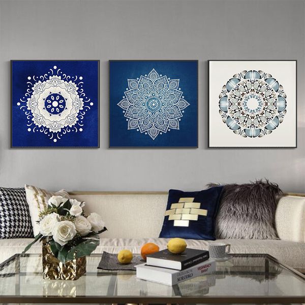 blue white mandala abstract canva poster boho wall art geometric print painting decorative picture modern living room decoration
blue white mandala abstract canva poster boho wall art geometric print painting decorative picture modern living room decoration