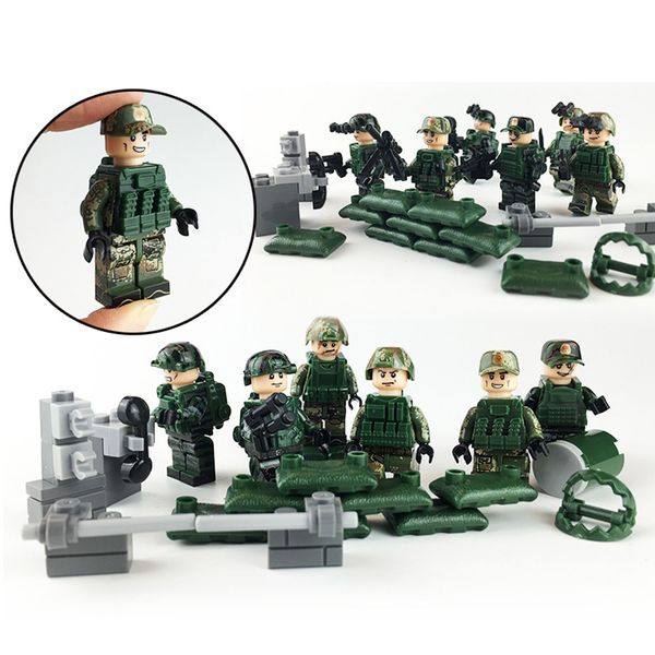 6pcs lot sharp attack military special force figure with weapon building block brick toy for boy
6pcs lot sharp attack military special force figure with weapon building block brick toy for boy