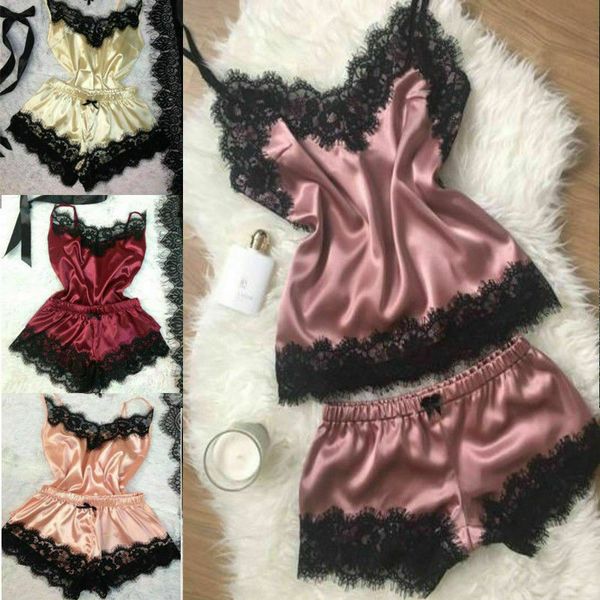 2 pcs womens lace silk sleepwear sissy babydoll nightdress lingerie pajamas, White;black
2 pcs womens lace silk sleepwear sissy babydoll nightdress lingerie pajamas, White;black