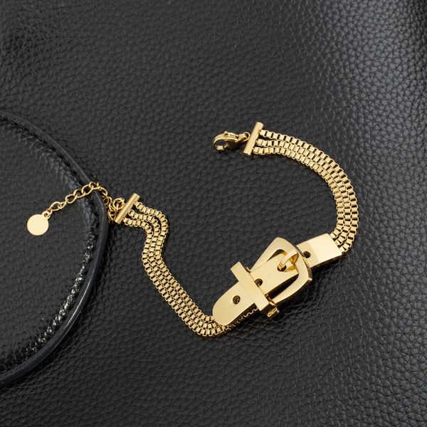 titanium steel bracelets for women belt buckle multilayer charm bracelet and bangles ins style fashion jewelry birthday gift for her, Golden;silver
titanium steel bracelets for women belt buckle multilayer charm bracelet and bangles ins style fashion jewelry birthday gift for her, Golden;silver