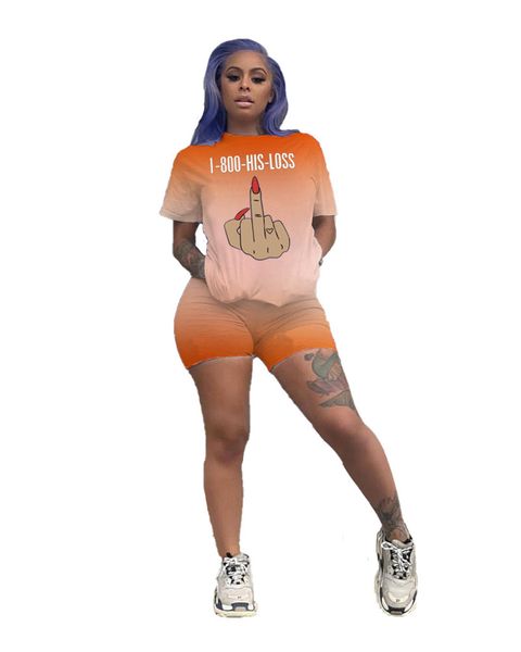 womens tracksuit fashion finger printed two piece set casual gradient shorts suit slim sport crew neck ladies designer, Gray
womens tracksuit fashion finger printed two piece set casual gradient shorts suit slim sport crew neck ladies designer, Gray