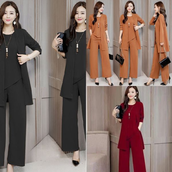 2020 spring and spring autumn new three-piece autumn new western style wide lady slimming and age-reducing fashion large size suit women, Gray
2020 spring and spring autumn new three-piece autumn new western style wide lady slimming and age-reducing fashion large size suit women, Gray