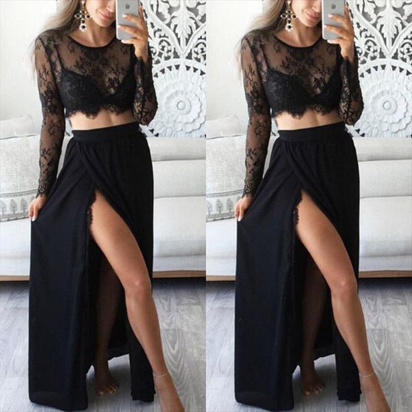 цветочные вышивки кружева top maxi юбка костюм женщины сексуальное crop top и высокой талией юбка 2 piece set high split summer long, Gray
цветочные вышивки кружева top maxi юбка костюм женщины сексуальное crop top и высокой талией юбка 2 piece set high split summer long, Gray