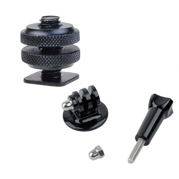 adjustable mini shoe mount adapter + tripod mount + screws for camera hero 1 2 3 3+ 4 camera black
adjustable mini shoe mount adapter + tripod mount + screws for camera hero 1 2 3 3+ 4 camera black