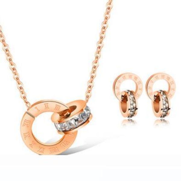 jewelry jewelry sets for women rose gold color double rings earings necklace titanium steel sets fashion, Silver
jewelry jewelry sets for women rose gold color double rings earings necklace titanium steel sets fashion, Silver