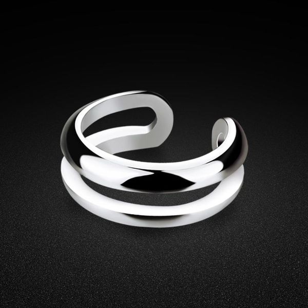 fashion simple two-lane ring. solid 925 sterling silver facial adjustable finger charm women silver jewelery. christmas gifts, Golden;silver
fashion simple two-lane ring. solid 925 sterling silver facial adjustable finger charm women silver jewelery. christmas gifts, Golden;silver