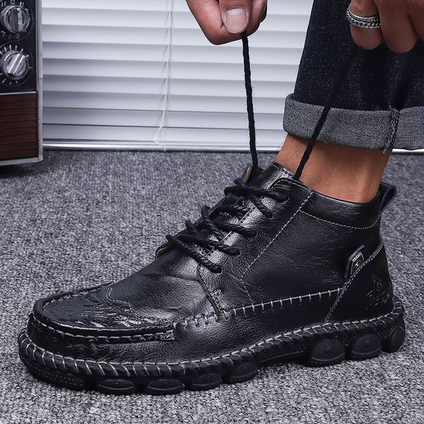 flat informales outdoor casual male sneaker men mens boots zapatillas leather 2020 man leisure hombre fashion spring causal, Black
flat informales outdoor casual male sneaker men mens boots zapatillas leather 2020 man leisure hombre fashion spring causal, Black