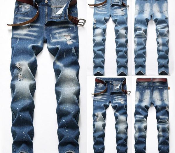 new fashion men skinny jeans slim fit pant denim pant rip jeans frayed casual men long, Blue
new fashion men skinny jeans slim fit pant denim pant rip jeans frayed casual men long, Blue