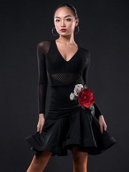 stage wear latin dance practice clothes female professional performance clothing skirt dress set-a3199, Black;red
stage wear latin dance practice clothes female professional performance clothing skirt dress set-a3199, Black;red
