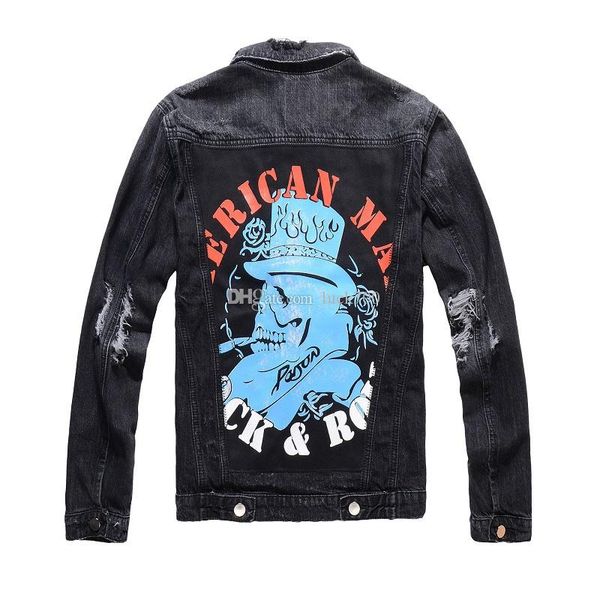 mens stylist jackets 19fw men women retro classic denim jacket high street embroidery ripped coat, Black;white
mens stylist jackets 19fw men women retro classic denim jacket high street embroidery ripped coat, Black;white