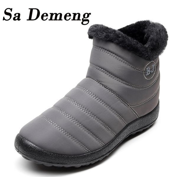 sa demeng snow boots plush warm ankle boots for women winter waterproof women female winter shoes zip booties eur43, Black
sa demeng snow boots plush warm ankle boots for women winter waterproof women female winter shoes zip booties eur43, Black