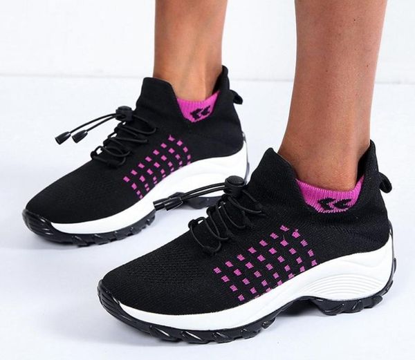 women sneakers fashion breathable mesh casual shoes platform sneakers men platform lace up walking running shoes, Black
women sneakers fashion breathable mesh casual shoes platform sneakers men platform lace up walking running shoes, Black