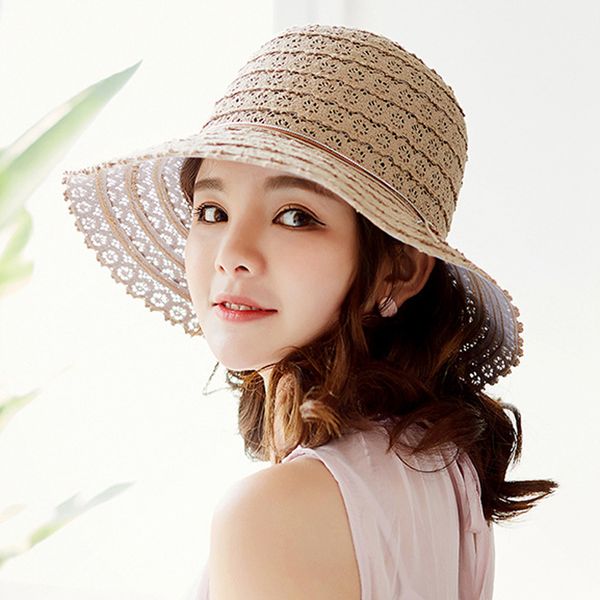 korean lace hollow caps bow straw hat 2020 summer fashion foldable bucket cap cotton sun hats for women beach brimmed sun hat, Blue;gray
korean lace hollow caps bow straw hat 2020 summer fashion foldable bucket cap cotton sun hats for women beach brimmed sun hat, Blue;gray