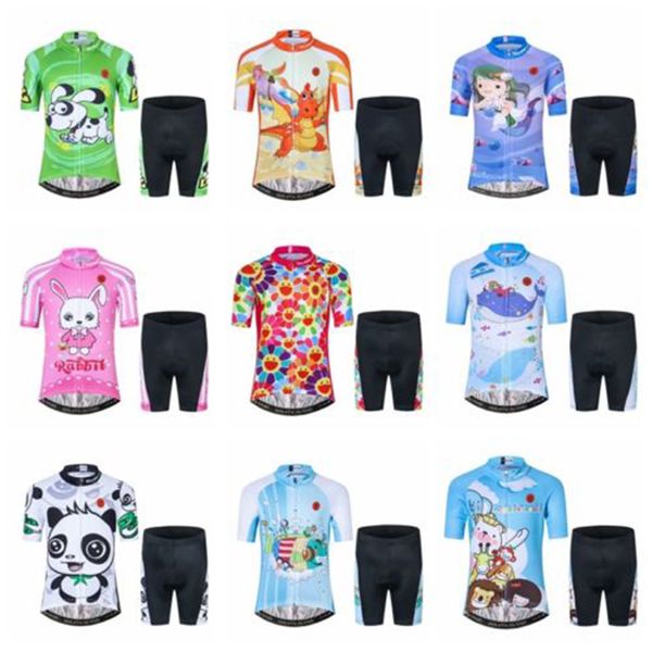children boys girls cycling jersey set short sleeve 3d padded shorts breathable panda dog, Black;blue
children boys girls cycling jersey set short sleeve 3d padded shorts breathable panda dog, Black;blue