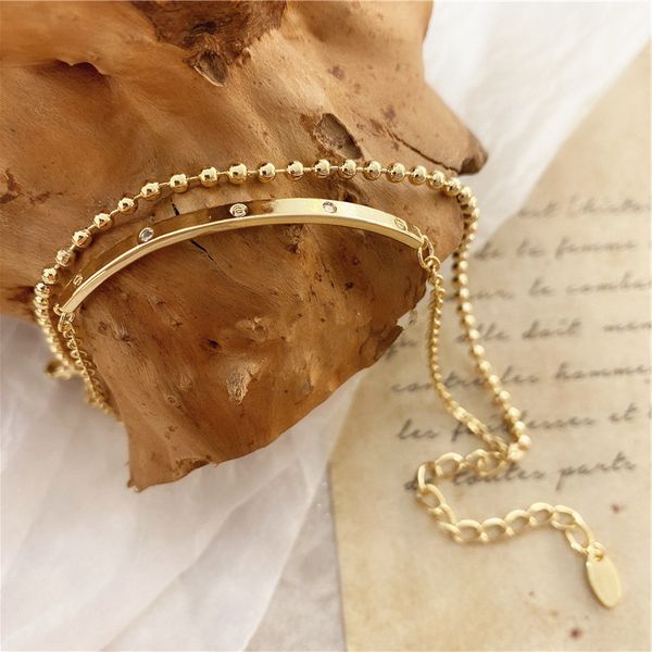aomu 2020 new korea retro double layer gold color beaded crystal chain bracelet fashion simple bracelet for women jewelry party, Black
aomu 2020 new korea retro double layer gold color beaded crystal chain bracelet fashion simple bracelet for women jewelry party, Black