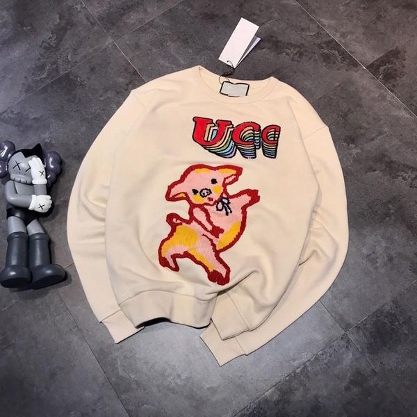 19ss made in italy pig embroidery logo beige sweatshirt street fashion casual long sleeve sweater hoodies men wome hflswy260, Black
19ss made in italy pig embroidery logo beige sweatshirt street fashion casual long sleeve sweater hoodies men wome hflswy260, Black