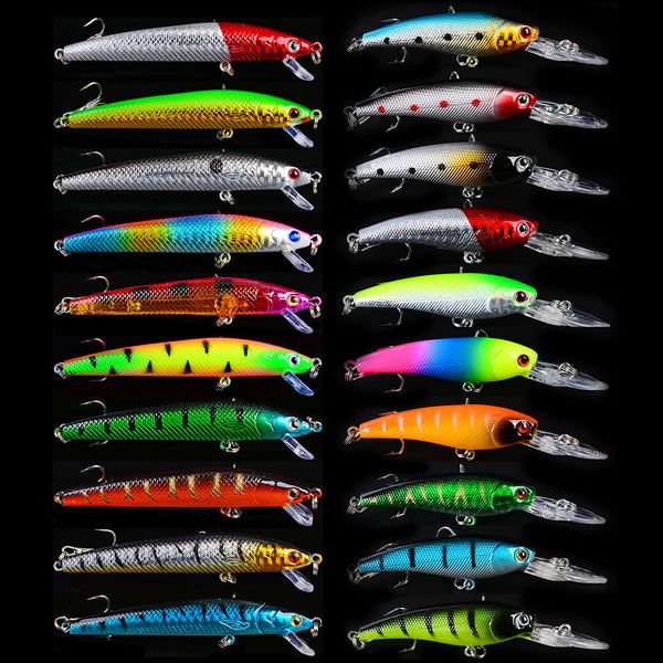 20 pcs mixed fishing lures minnow crankbaits bass baits high carbon steel treble hook wobblers set lifelike fake fishing bait
20 pcs mixed fishing lures minnow crankbaits bass baits high carbon steel treble hook wobblers set lifelike fake fishing bait