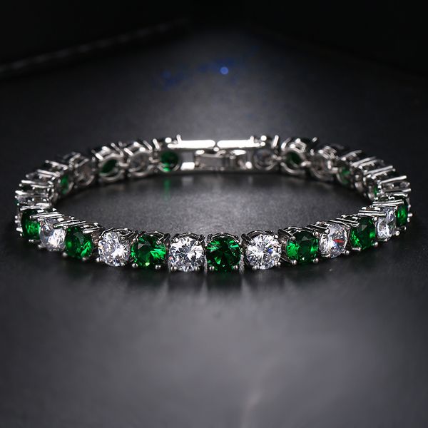 link, chain s sparkingtrendy green round zircon bracelet high grade fashion decoration wedding bracelets for women gifts b-056, Black
link, chain s sparkingtrendy green round zircon bracelet high grade fashion decoration wedding bracelets for women gifts b-056, Black