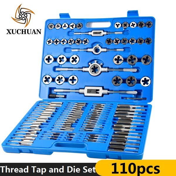 110pcs matric thread tap and die set hss plug tap die wrench set hand tapping tools metal screw hole drill
110pcs matric thread tap and die set hss plug tap die wrench set hand tapping tools metal screw hole drill