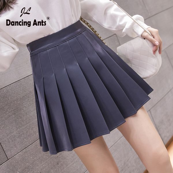 a-line pu skirts oversize high waist female casual pleated leather skirt for teenagers office, Black
a-line pu skirts oversize high waist female casual pleated leather skirt for teenagers office, Black