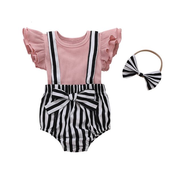 excelent kids clothes new solid ruffles sleeve t-shirt striped print strap shorts casual summer girls out wear outfit, White
excelent kids clothes new solid ruffles sleeve t-shirt striped print strap shorts casual summer girls out wear outfit, White