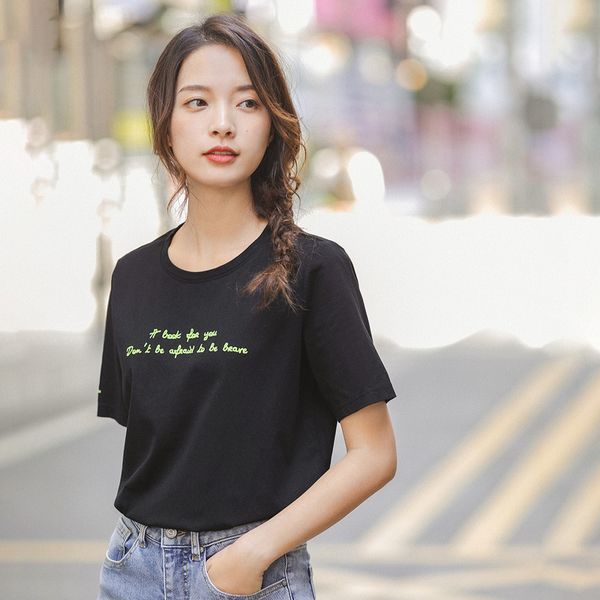 2020 spring new arrival literary round collar dropped shoulder loose short sleeve pullover t-shirt
2020 spring new arrival literary round collar dropped shoulder loose short sleeve pullover t-shirt