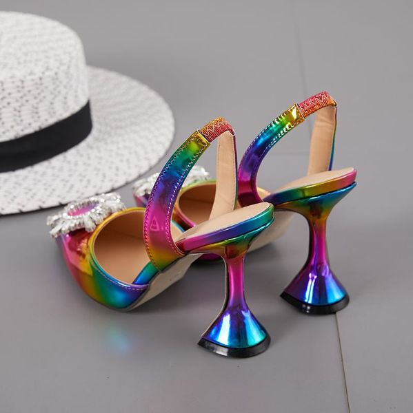 2020 new cross-border special explosion models pointed rhinestone taiyanghua spool heels ultra-high heels color large size, Black
2020 new cross-border special explosion models pointed rhinestone taiyanghua spool heels ultra-high heels color large size, Black