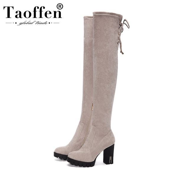 taoffen women over the knee boots winter warm long boots platform thick heels shoes stretch women footwear size 34-43, Black
taoffen women over the knee boots winter warm long boots platform thick heels shoes stretch women footwear size 34-43, Black